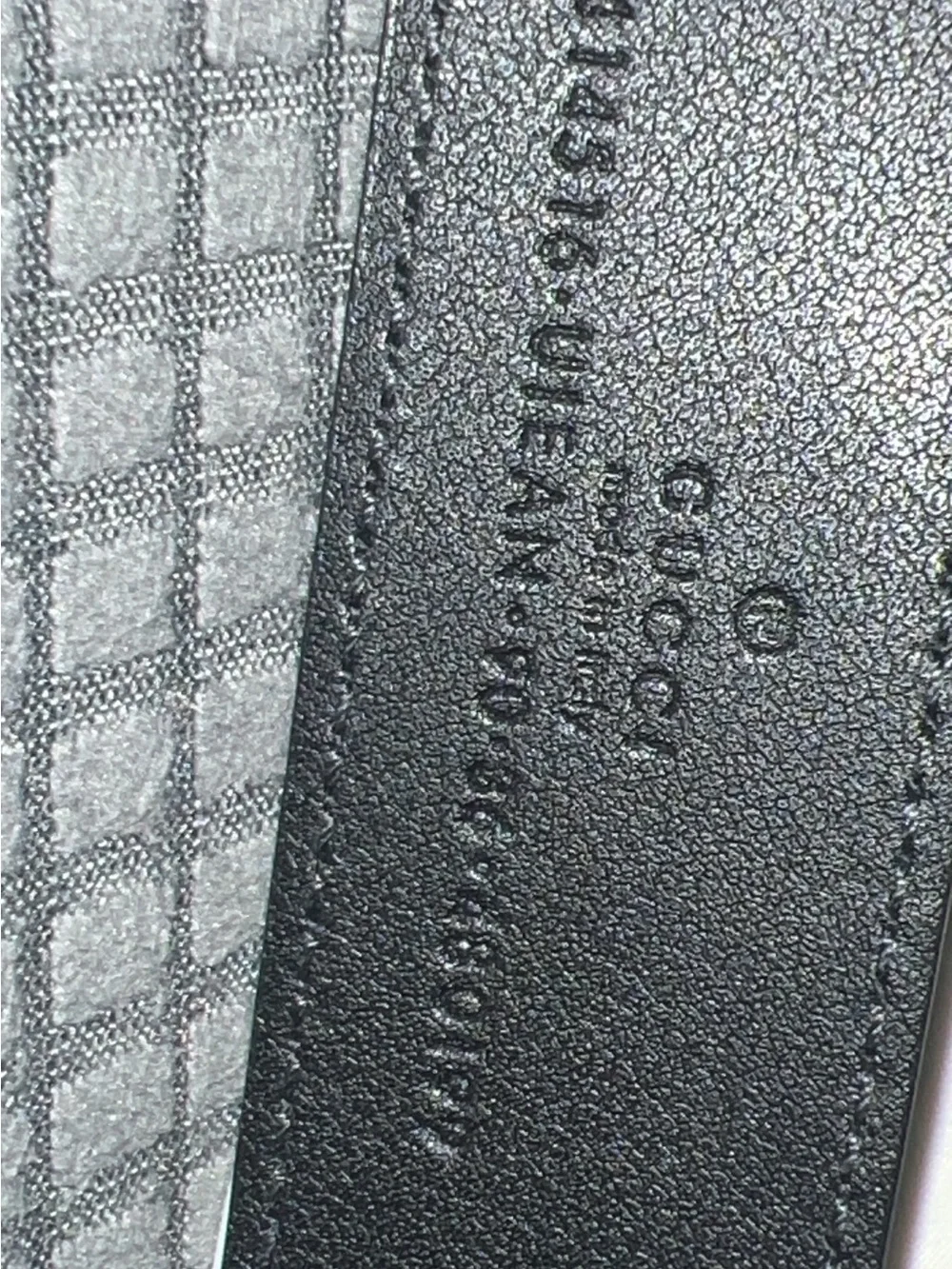 Gucci Black Coated Canvas GG Buckle Belt with Bee Design